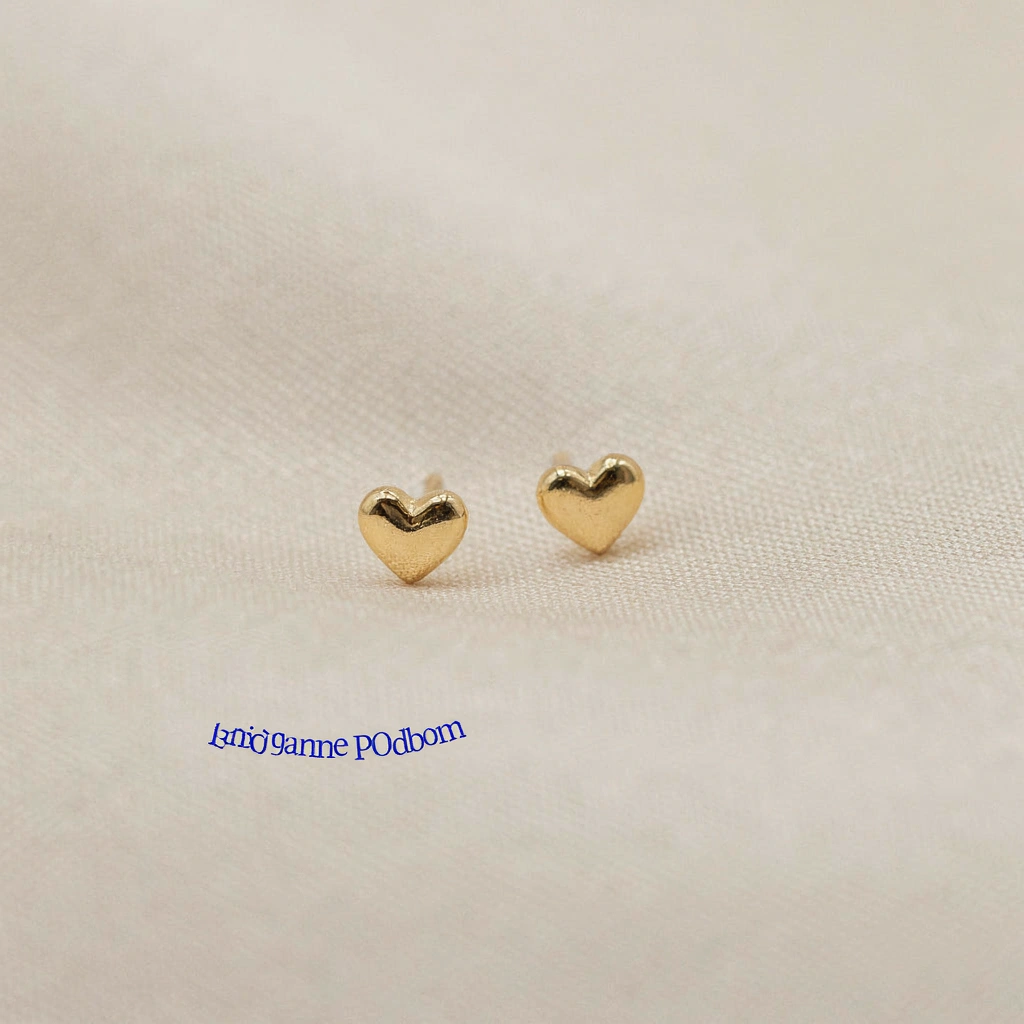 Boucles d'oreilles « Cœur doré »