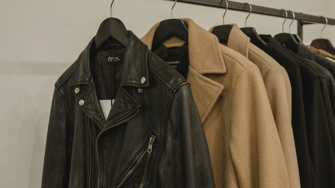 Vestes et manteaux cuir et laine